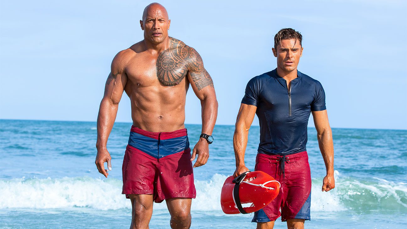 Dwayne Johnson and Zac Efron in 'Baywatch.'