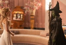 L to R: Ariana Grande is Glinda and Cynthia Erivo is Elphaba in Wicked for Good