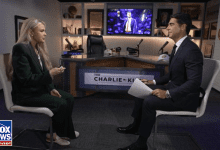 Erika Kirk and Jesse Watters