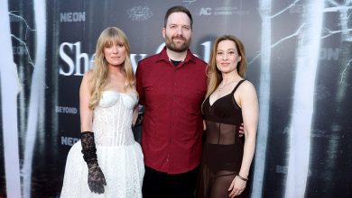 Sarah Durn, Chris Stuckmann and Camille Sullivan at the Los Angeles Premiere Of Neon