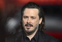 Edgar Wright attends The Running Man UK Premiere at Odeon Luxe Leicester Square on November 05, 2025 in London, England.