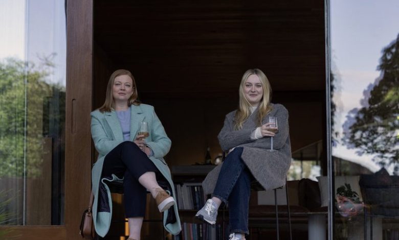 Sarah Snook as Marissa Irvine with Dakota Fanning as Jenny Kaminski.