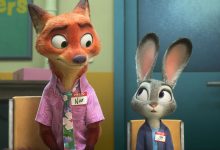 [L-R] Nick Wilde (voiced by Jason Bateman) and Judy Hopps (voiced by Ginnifer Goodwin) in Walt Disney Animation Studios