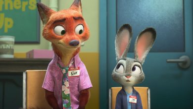 [L-R] Nick Wilde (voiced by Jason Bateman) and Judy Hopps (voiced by Ginnifer Goodwin) in Walt Disney Animation Studios