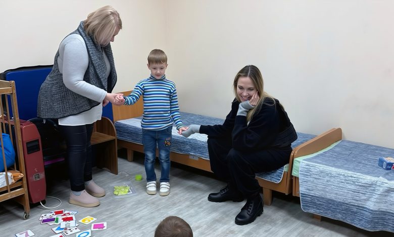 Angelina Jolie’s latest role: visiting a children’s clinic in Ukraine.