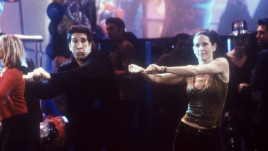 David Schwimmer and Courteney Cox in