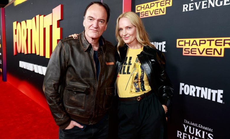 Quentin Tarantino and Uma Thurman attend Fortnite Now Playing at L.A.’s Vista Theater on Nov. 19, 2025.