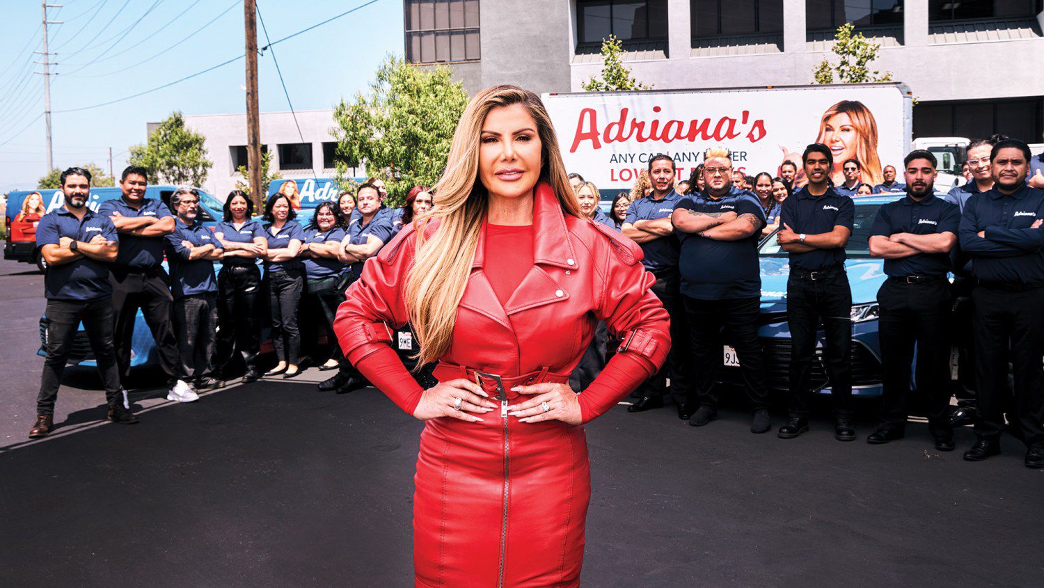Adriana Gallardo was photographed July 7 at Adriana’s Insurance headquarters in Irvine, California.