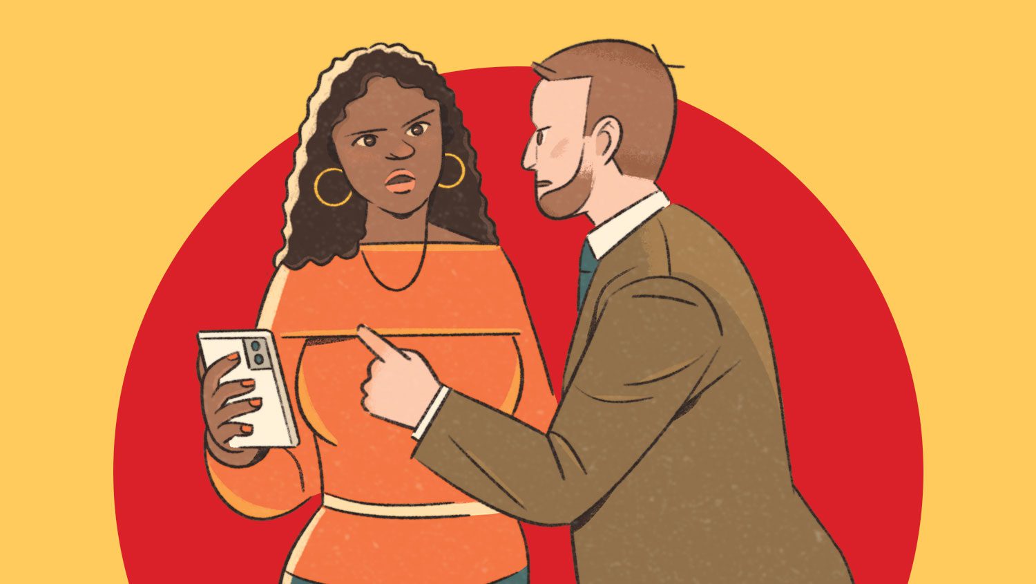 Illustration of Hollywood publicists arguing