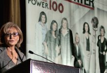 Barbara Walters accepted THR’s inaugural Sherry Lansing Leadership Award in 2005.