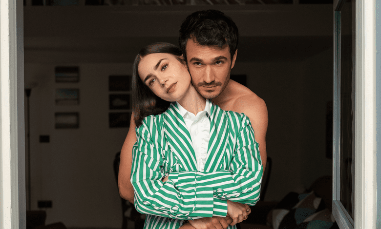 Lily Collins and Eugenio Franceschini in