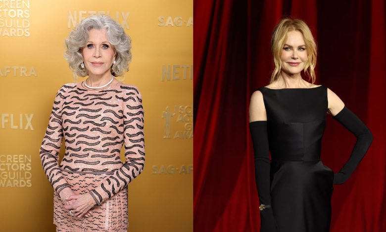 A split image Jane Fonda and Nicole Kidman
