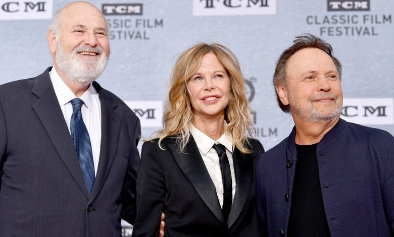Rob Reiner, Meg Ryan and Billy Crystal attend a 30th anniversary showing of ‘When Harry Met Sally’ at the 10th TCM Classic Film Festival in Los Angeles on April 11, 2019.