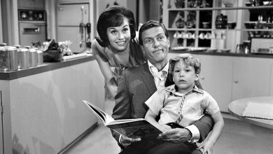 From left: Mary Tyler Moore, Dick Van Dyke and Larry Mathews on season one of The Dick Van Dyke Show.