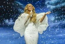 Mariah Carey performs her Christmas show at Toyota Center on Tuesday, Nov. 19, 2024, in Houston.