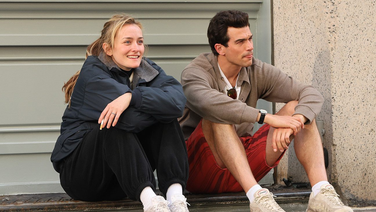 Sarah Pidgeon and Paul Kelly are seen on the set of American Love Story on August 29, 2025 in New York City.