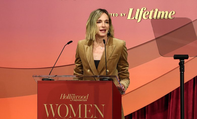 Molly McNearney speaks onstage during The Hollywood Reporter Women In Entertainment Presented By Lifetime at The Beverly Hills Hotel on December 03, 2025 in Beverly Hills, California.