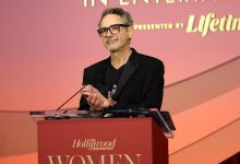 Robert Downey Jr. speaks onstage during The Hollywood Reporter Women In Entertainment Presented By Lifetime at The Beverly Hills Hotel on December 03, 2025 in Beverly Hills, California.