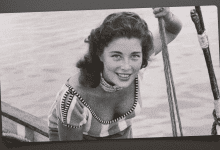 Lise Bourdin at the Cannes Film Festival in 1954.