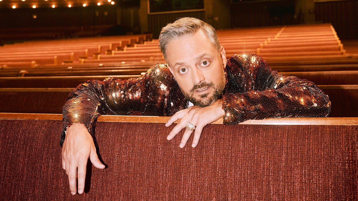 Nate Bargatze was photographed Aug. 13 at the Grand Ole Opry in Nashville.