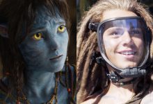 Sigourney Weaver in Avatar Fire and Ice and Jack Champion in Avatar The Way of Water