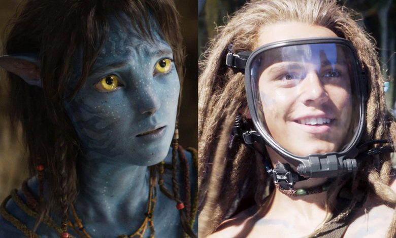 Sigourney Weaver in Avatar Fire and Ice and Jack Champion in Avatar The Way of Water