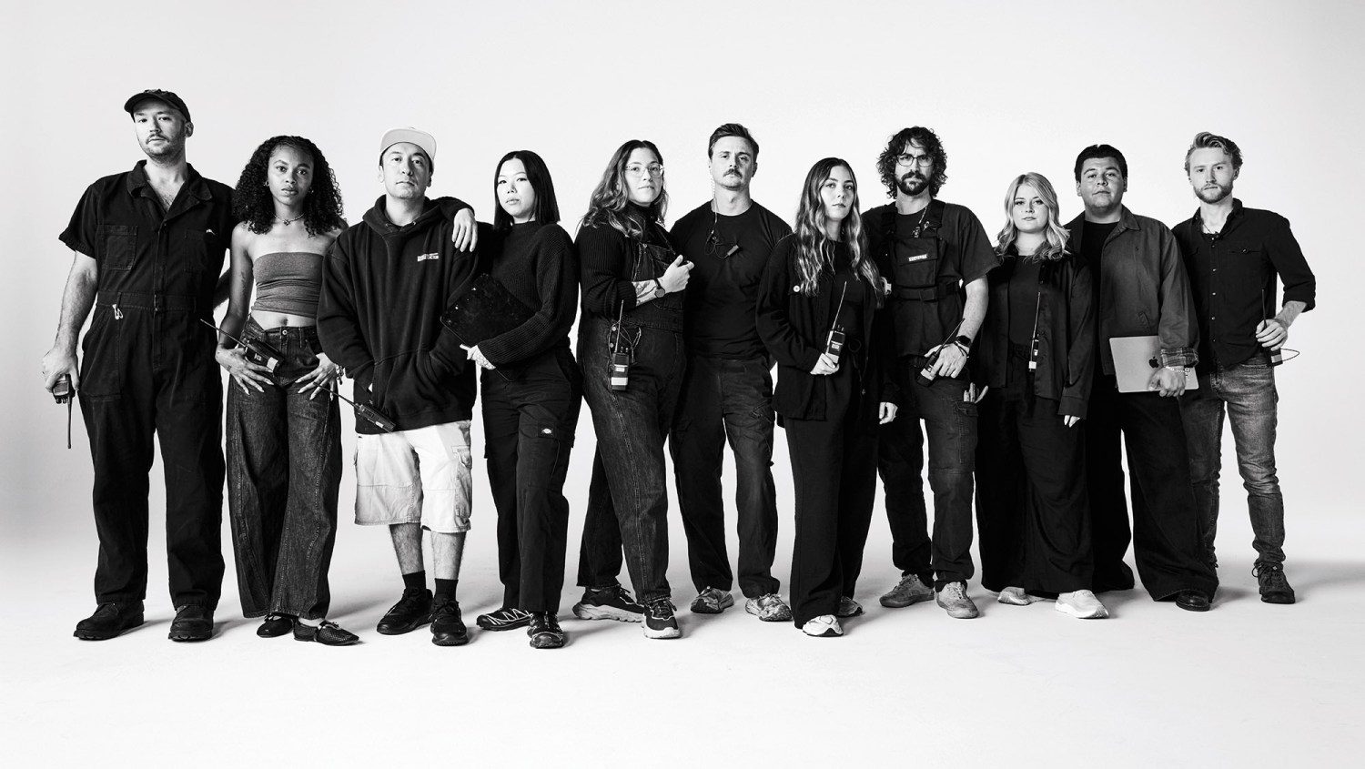 From left: Jon Hook, Cliniece Flowers, Oscar Arizmendez, Elaina Levy, Savanna Trujillo-Poelma, David Chamberlain, Amy Kattan, Sean Maydoney, Hayley Allen, Erick CK Andalon and Ronan Morrissey were photographed Aug. 24 at Quixote Studios in West Hollywood.