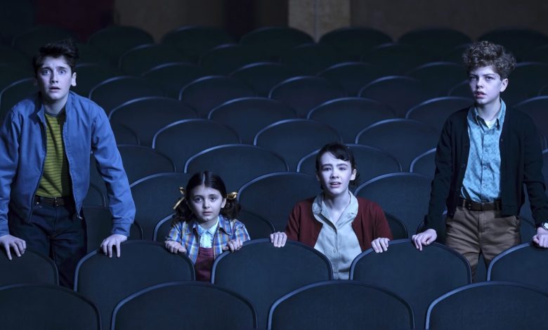 Jack Molloy Legault, Matilda Legault, Clara Stack, Mikkal Karim-Fidler in IT: Welcome to Derry