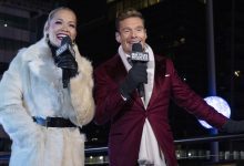 Rita Ora and Ryan Seacrest on New Year’s Eve 2025