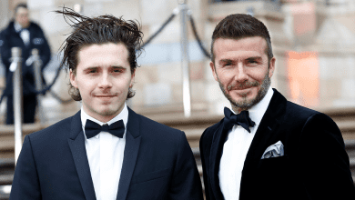 Brooklyn Beckham and David Beckham