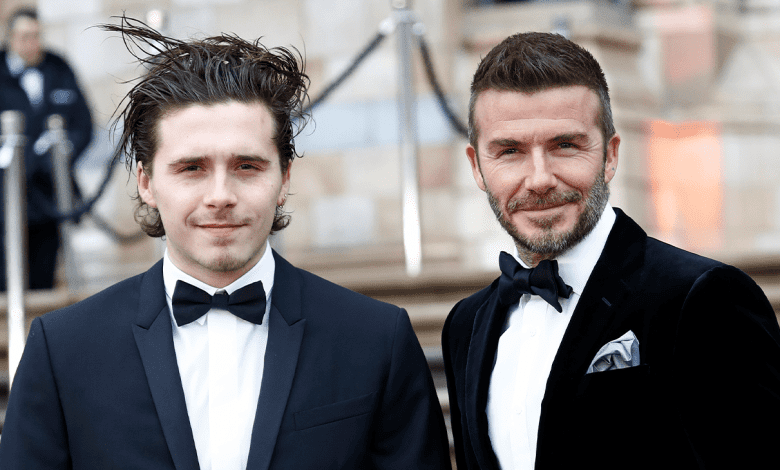 Brooklyn Beckham and David Beckham