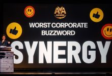 Connor Wood on stage at the Assistants vs. Agents Awards at the El Rey Theatre on Jan. 22.