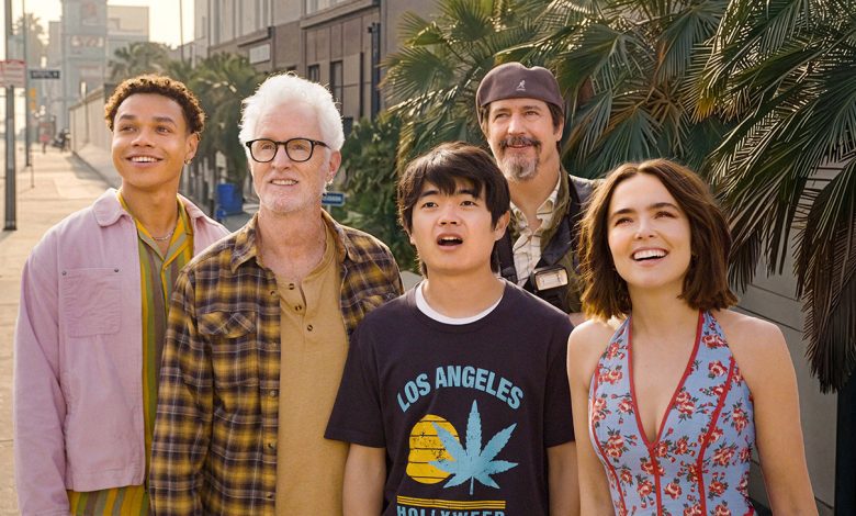 Zoey Deutch, John Slattery, Ken Marino, Miles Gutierrez-Riley and Ben Wang appear in Gail Daughtry and the Celebrity Sex Pass by David Wain