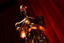An Oscar statue adorns the stage before the start of the the 96th Academy Awards nominations announcement at the Samuel Goldwyn Theater in Beverly Hills, California, on January 23, 2024.