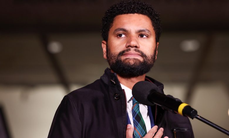 Rep. Maxwell Frost (D-FL) speaks during the ICE Out for Good Protest at the U.S. Customs and Border Protection Office in Washington, D.C. on Jan. 13, 2026.