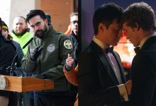 New York City Mayor Zohran Mamdani and Hudson Williams and Connor Storrie