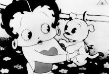 Betty Boop with her dog Pudgy, ca. 1934-36.