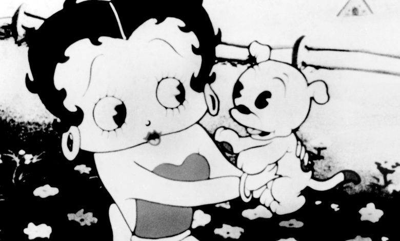 Betty Boop with her dog Pudgy, ca. 1934-36.