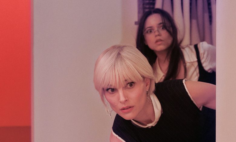 Natalie Portman and Jenna Ortega appear in The Gallerist by Cathy Yan