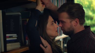 Rachel Weisz as M and Leo Woodall as Vladimir in