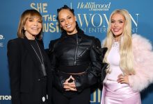 Sylvia Rhone, Alicia Keys, and Megan Moroney attend She Is The Music