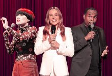 From left: Atsuko Okatsuka is hosting the Writers Guild Awards’ L.A. show; Kristen Bell will emcee the upcoming Actor Awards; and Roy Wood Jr. has the gig at the Writers Guild’s New York awards show.
