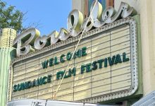 A view of the exterior of Boulder Theater in Boulder, Colorado.