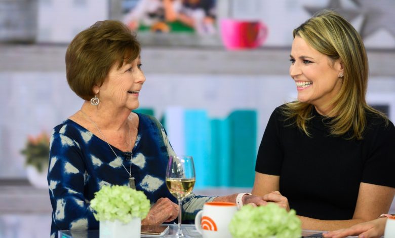 TODAY -- Pictured: Savannah Guthrie and mom Nancy, Jenna Bush Hager on Wednesday, April 17, 2019 -- (Photo by: Nathan Congleton/NBCU Photo Bank/NBCUniversal via Getty Images via Getty Images)