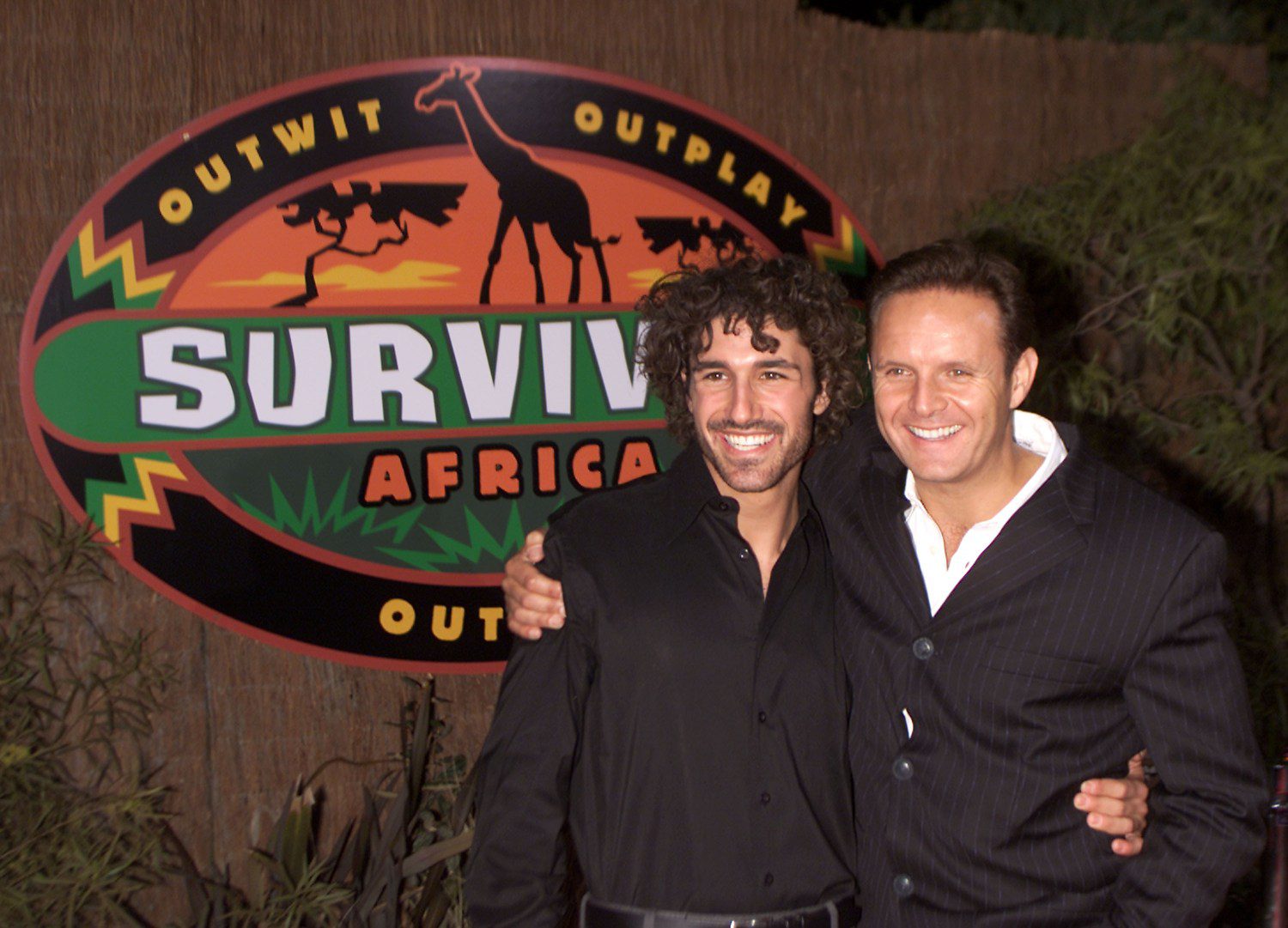 Ethan Zohn and creator/producer Mark Burnett at the 'Survivor: Africa' finale and after-party at CBS Television City in Los Angeles, Ca. Thursday, January 10, 2002.
