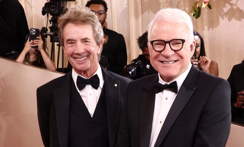 Martin Short and Steve Martin at the 83rd Annual Golden Globes held at The Beverly Hilton on January 11, 2026 in Beverly Hills, California.