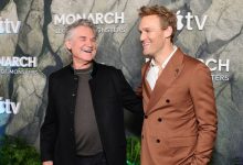 Kurt Russell and Wyatt Russell attend the world premiere of Apple TV