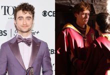 Daniel Radcliffe and Ben Marshall and Finn Wolfhard in Heated Wizardry.
