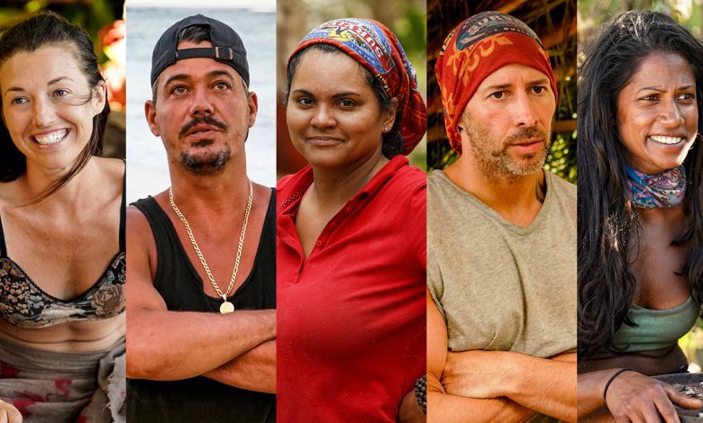 Parvati Shallow, Boston Rob Mariano, Sandra Diaz-Twine, Tony Vlachos and Natalie Anderson