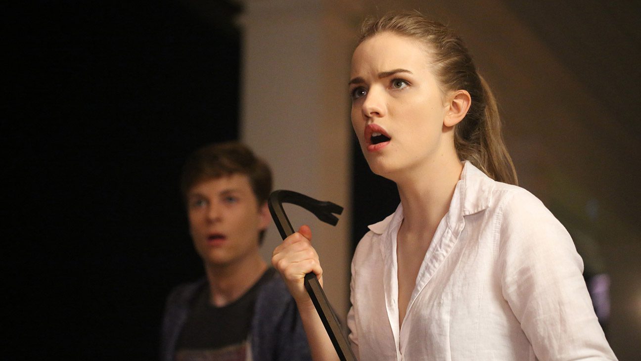 Scream (aka Scream: The TV Series), from left): John Karna, Willa Fitzgerald, 'Revelations', (Season 1, ep. 110, aired Sept. 1, 2015).